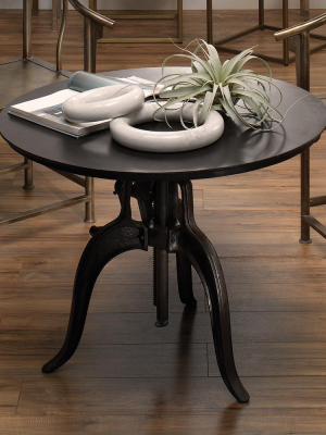 Jamie Young Americana Crank Table In Gunmetal