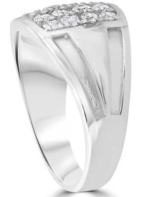 Pompeii3 1 Cttw Diamond Mens Ring 10k White Gold