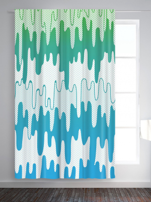 Americanflat Trippy Drippys By Joe Van Wetering Blackout Rod Pocket Single Curtain Panel 50x84