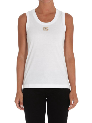 Dolce & Gabbana Logo Embellished Tank Top