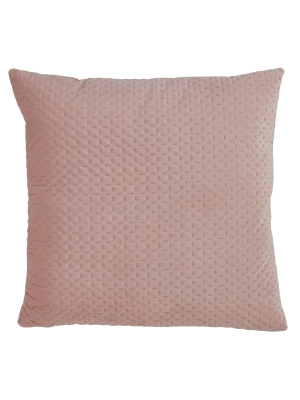 Poly Filled Pinsonic Velvet Pillow Blush - Saro Lifestyle