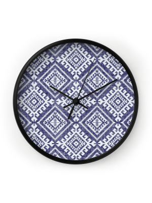 Holli Zollinger Shakami Denim Wall Clock - Deny Designs