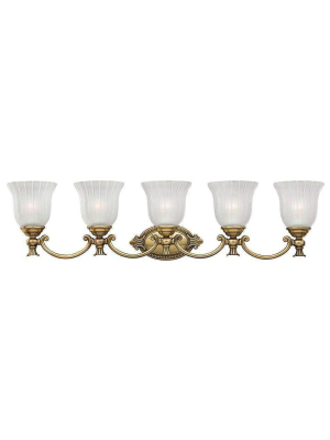 Bath Francoise Bath Five Light Burnished Brass