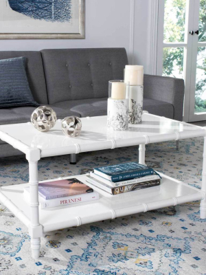 Nolan Coastal Bamboo Coffee Table White