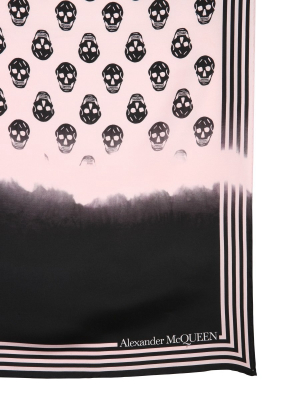 Alexander Mcqueen Dip Dye Skull Scarf