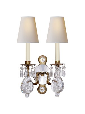 Yves Crystal Double Arm Sconce