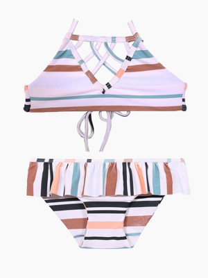 Hina Bikini Set (kids) - Riviera Stripe Print