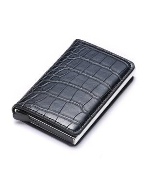 Pologize™ Crocodile Figured Credit Card Holder Wallet