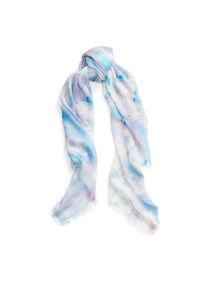 Watercolor Fringe Scarf