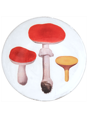 Red Mushrooms Dinner Plate