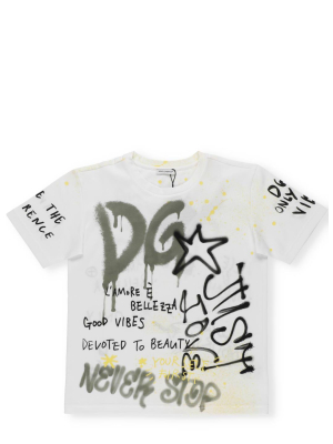 Dolce & Gabbana Kids Graffiti Skate Print T-shirt