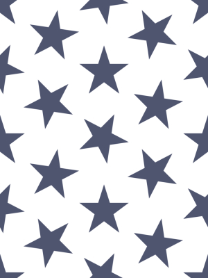 Lucky Star Wallpaper In Navy By Marley + Malek Kids