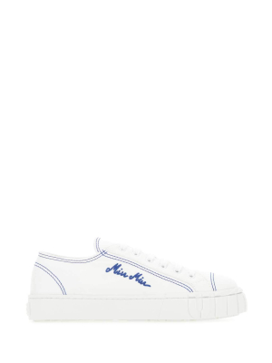 Miu Miu Logo Embroidered Sneakers