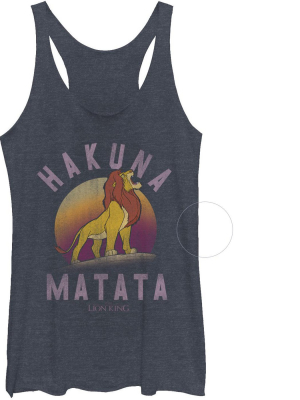 Women's Lion King Simba Hakuna Matata Racerback Tank Top