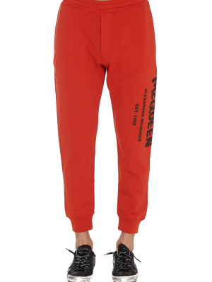 Alexander Mcqueen Graffiti Logo Print Track Pants