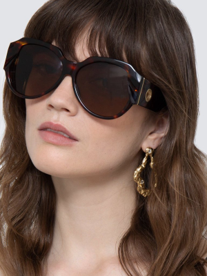 Christie Oversized Sunglasses In Tortoiseshell