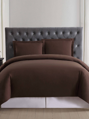 Full/queen Everyday Duvet Set Brown - Truly Soft