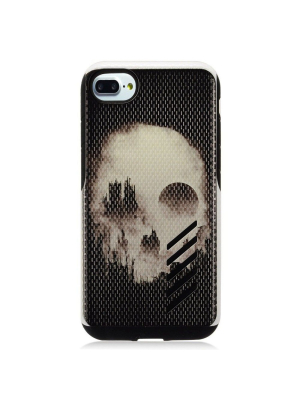 Insten Skull Hard Hybrid Tpu Case For Apple Iphone Se (2020) / Iphone 8 / Iphone 7 (4.7") - Black/white By Eagle