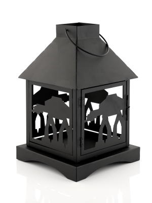 Seven20 Star Wars Black Stamped Lantern | Imperial At-at Walker | 12 Inches Tall