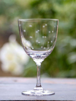 Crystal Wine Glass With Stars