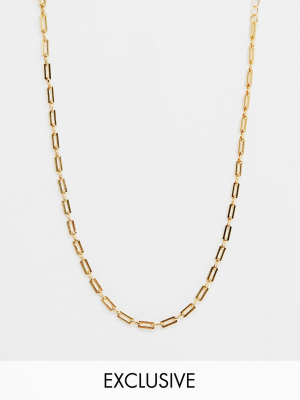 Reclaimed Vintage Inspired Premium 14k Chain Necklace In Gold