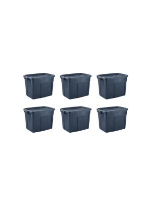 Rubbermaid Roughneck 18 Gallon Rugged Stackable Storage Tote Container (6 Pack)