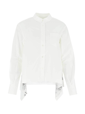 Sacai Laser-cut Curved Hem Blouse