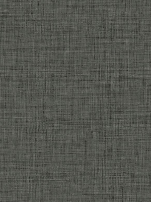 Easy Linen Wallpaper In Charcoal From The Texture Gallery Collection By Seabrook Wallcoverings