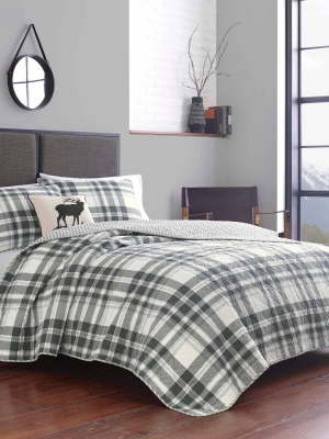 Eddie Bauer Coal Creek Quilt & Sham Set Chrome