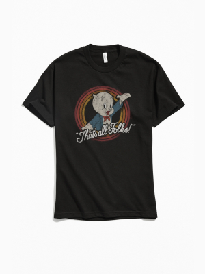 Porky Pig That's All Folks Tee