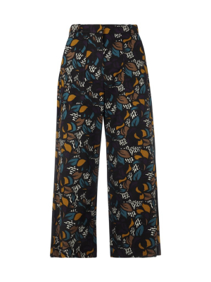 's Max Mara Floral Print Wide-leg Trousers