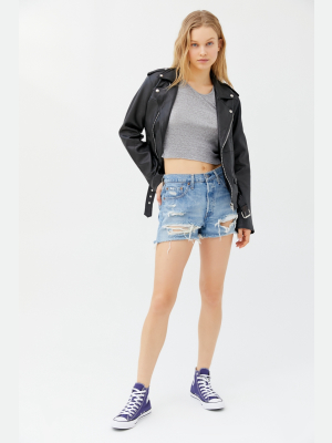 Levi’s 501 High-waisted Denim Short – Fault Line