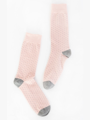 Owen Sock ~ Dusty Blush Dots