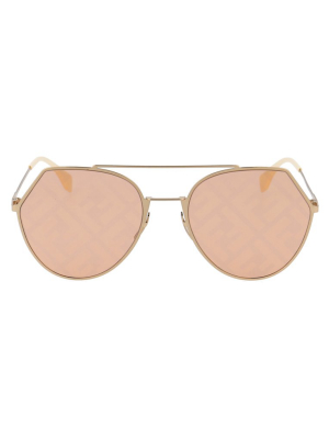 Fendi Eyewear Ff Monogram Aviator Sunglasses