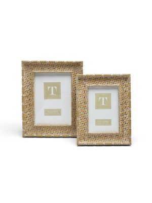 Islamorada Photo Frames With Whitewash Finish, Set Of 2