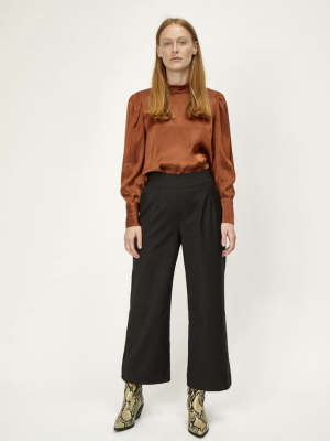 Maximo Wide Leg Trousers In Black