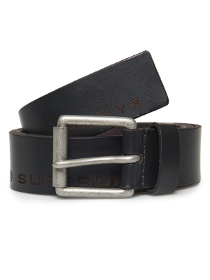 Edge Logo Leather Belt