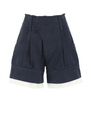 Chloé Contrast-trimmed High Rise Shorts