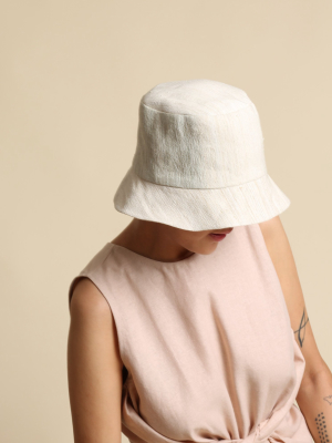 Adult Unisex Mushroom Bucket Hat - Natural Cotton/silk