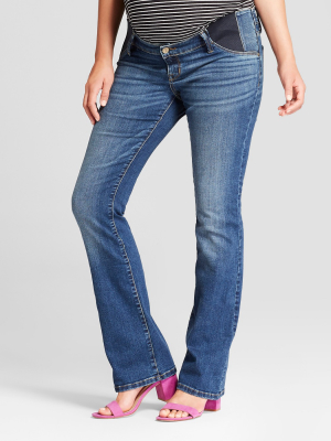 Maternity Inset Panel Bootcut Jeans - Isabel Maternity By Ingrid & Isabel™ Dark Wash