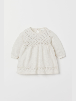 Pointelle-knit Dress