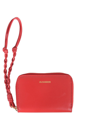 Jil Sander Logo Print Small Zip Wallet