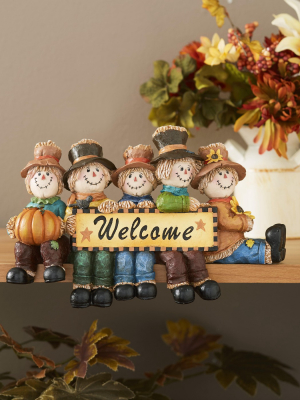 Lakeside Autumn Harvest Welcome Plaque - Scarecrows