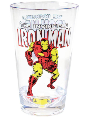 Just Funky Marvel Retro Iron Man 16oz Shatter-proof Acrylic Cup