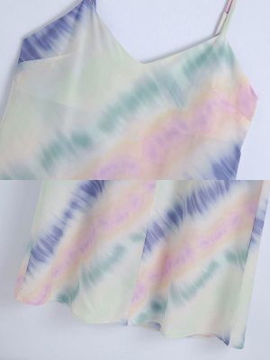 'oli' Tie-dye V-neck Midi Dress