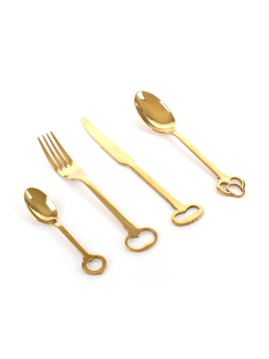 Keytlery Set Of 24 Gold Cutlery