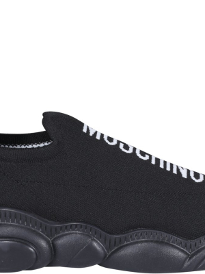 Moschino Logo Intarsia Slip-on Sneakers