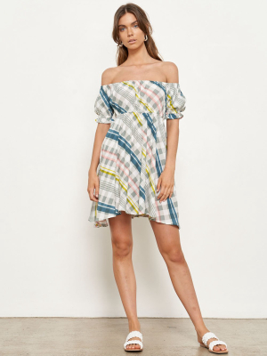 Austin Dress - Provence Plaid