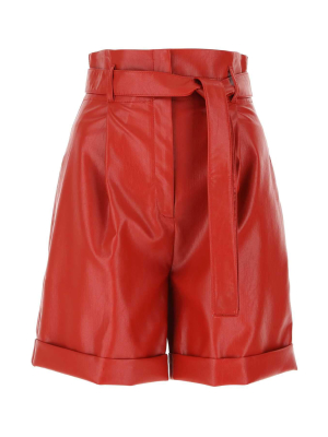 Philosophy Di Lorenzo Serafini Belted Leather Shorts