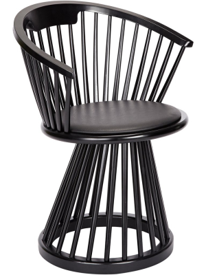 Fan Dining Chair - Black